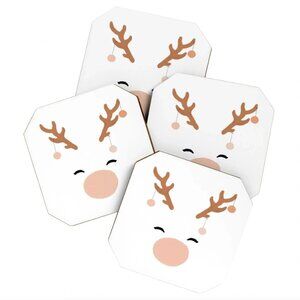 Deer & Baubles Holiday Coaster Set